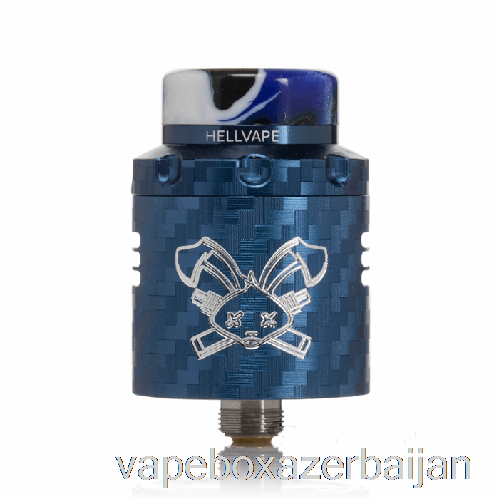 Vape Smoke Hellvape DEAD RABBIT V3 24mm RDA Blue Carbon Fiber